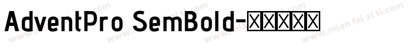AdventPro SemBold字体转换